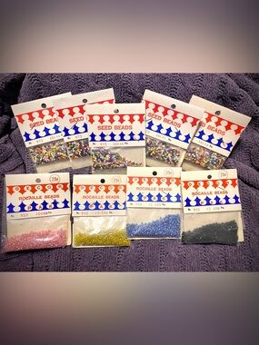 Vintage Rocaille and Seed Beads New Old Stock Multicolored